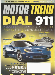 MOTOR TREND 2006 APR - 911 v VANTAGE v Z06 v CAYMAN S